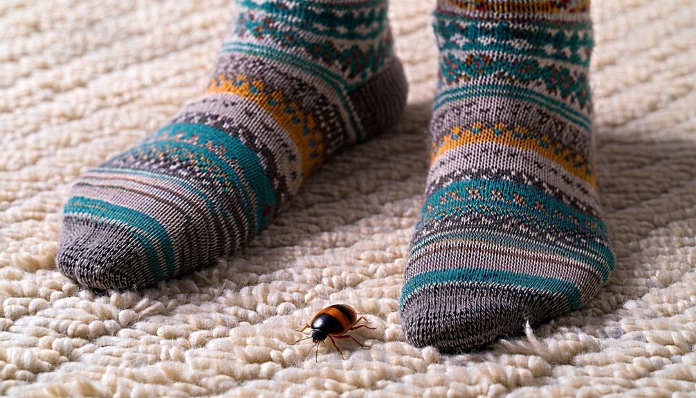 bed bugs bite through socks