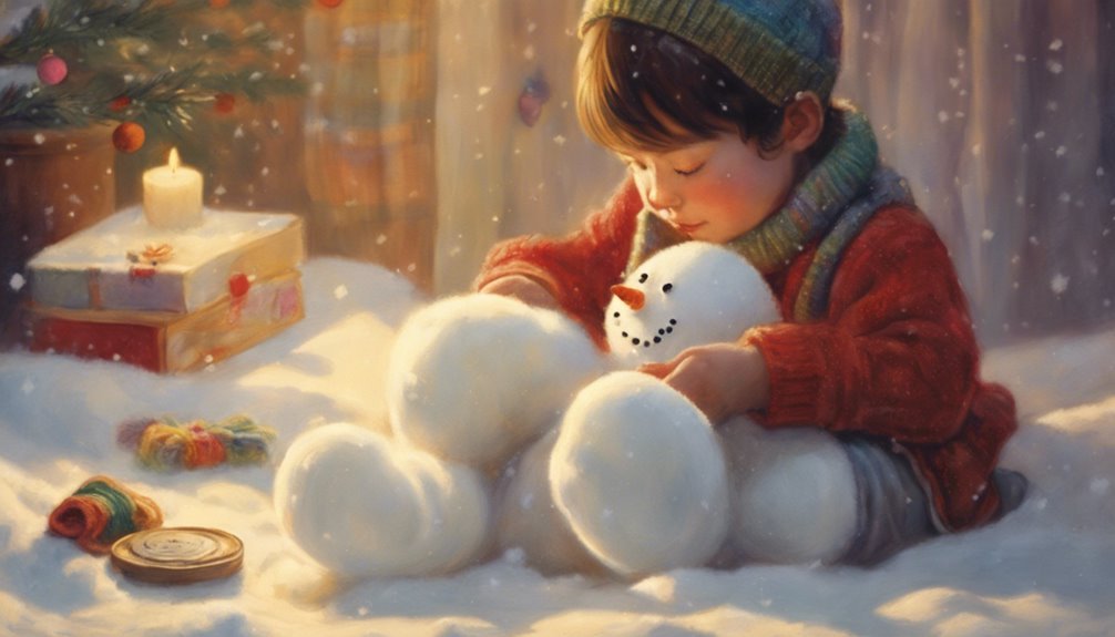 building a snowman together