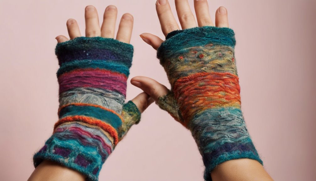 repurpose socks into arm warmers