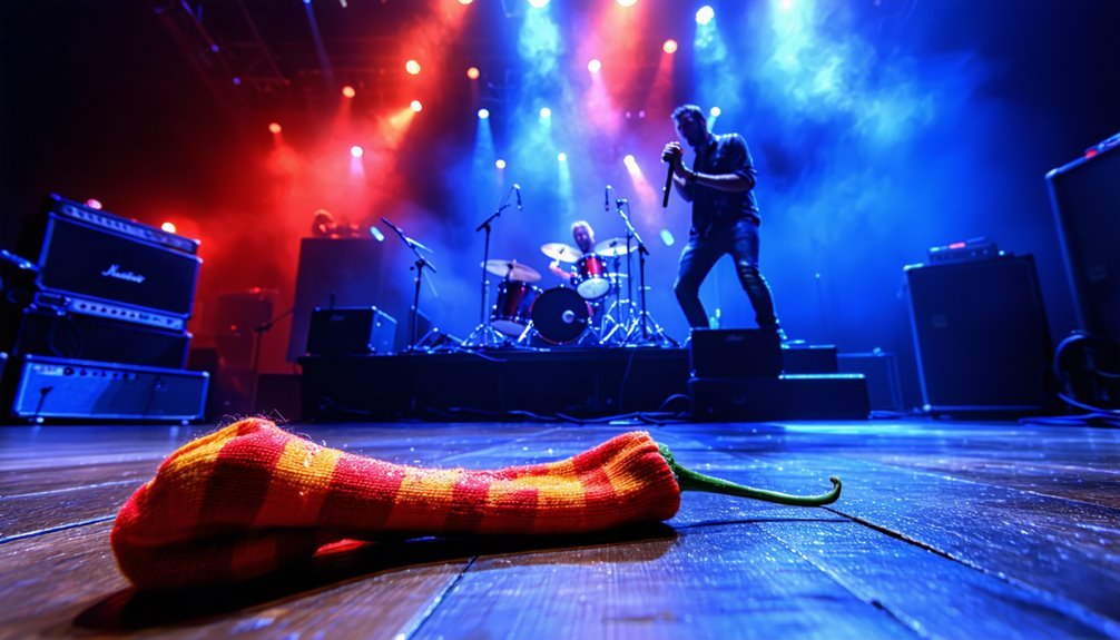 sock fell off during performance