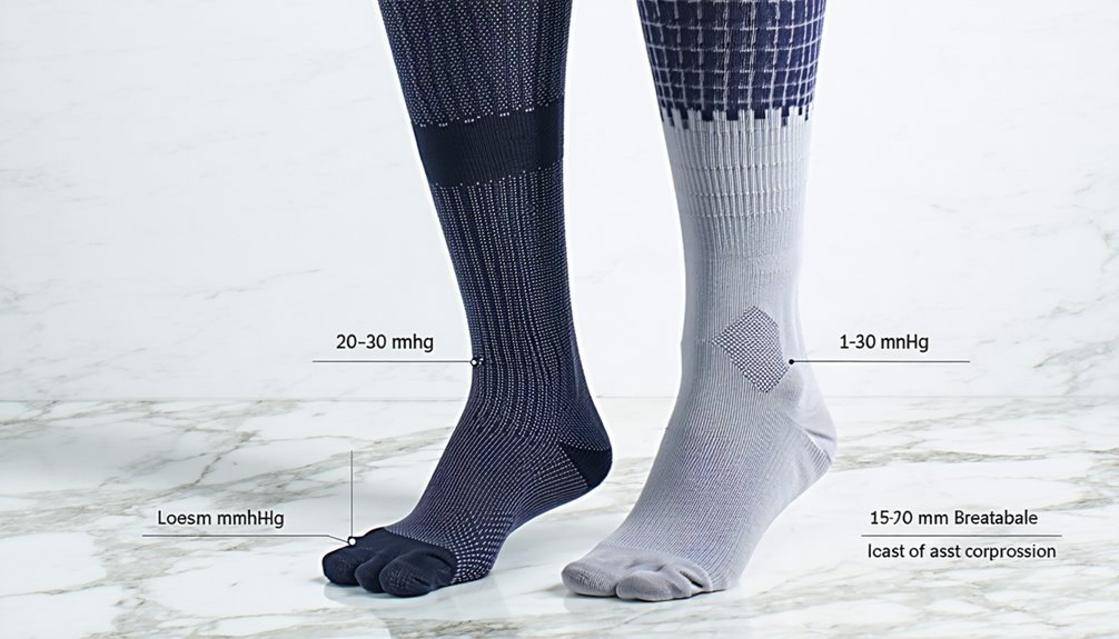 sock pressure comparison differences