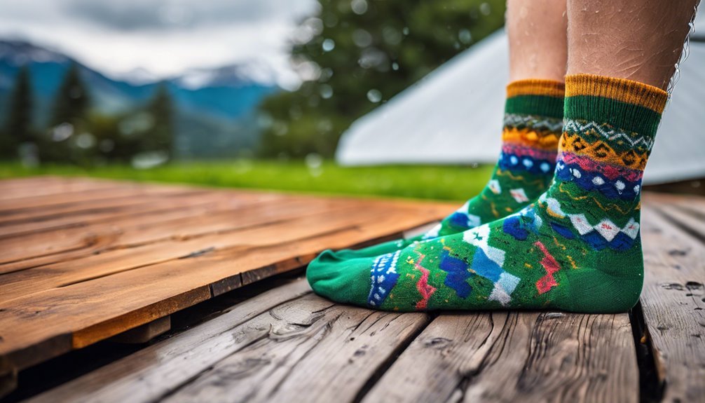 socks influence foot perspiration