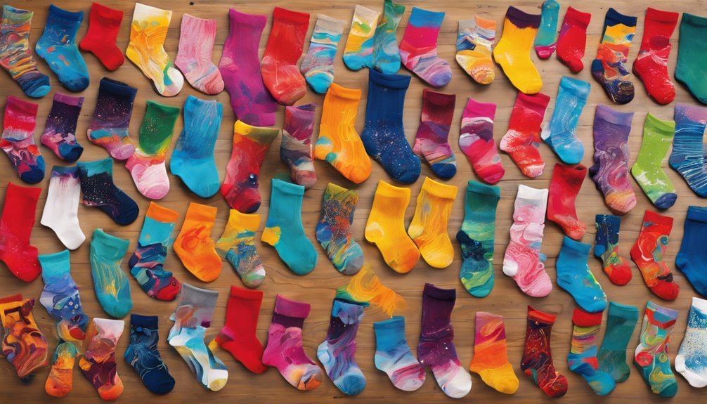 socks transformed into art