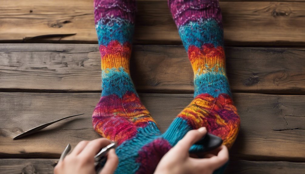 socks transformed into gloves